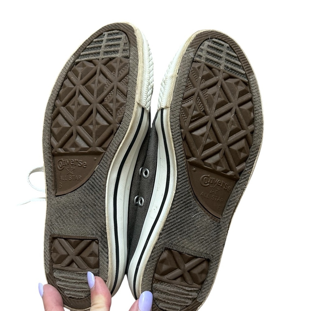Converse Charcoal Canvas Sneakers Size 8 - Picture 2 of 7